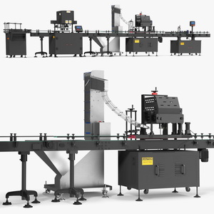 Snack Packing Machine Production Line 3D