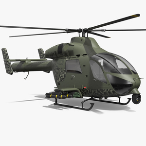 MD 969 Twin Attack Helicopter 3D model