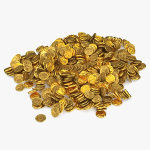 Bunch of Gold Coins 3D model