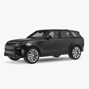 Range Rover Sport 2023 Black Simple Interior 3D model