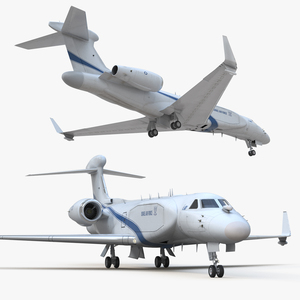 3D model CAEW G550 White in Takeoff Position