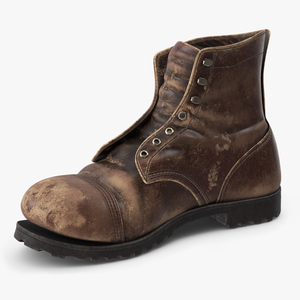 3D Old Leather Boot