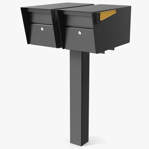 3D model Two Doors Mailbox Cluster