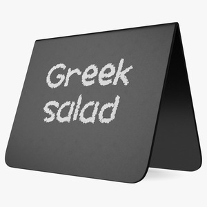 3D Mini Table Sign Black