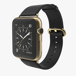 Apple Watch Classic Buckle Black Leather 2 3D