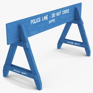 NYPD Police Barricade Barrier 3D model