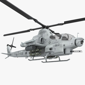 3D Bell AH-1Z Lethal Combat Helicopter Rigged for Maya