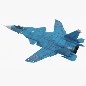 3D model Sukhoi Su 47 Berkut Russian Supersonic Jet Fighter in Flight