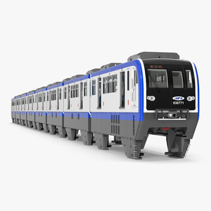 3D model Chongqing Monorail Train Rigged for Maya