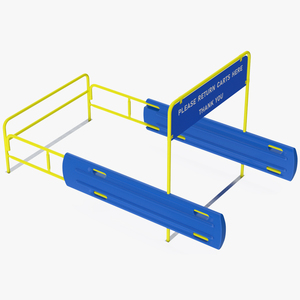 3D model Bumper Cart Corral Yellow