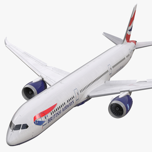 3D Boeing 787 9 Dreamliner British Airways Rigged