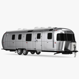 Travel Trailer Airstream Classic 33FB Rigged 3D model