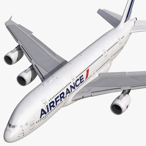 3D Airbus A380 900 Air France Rigged model