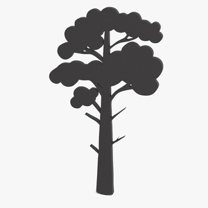 3D model Pine Tree Silhouette