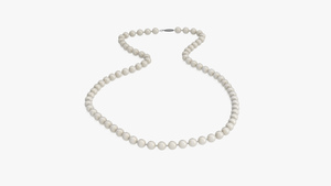 3D model White Pearl Necklace