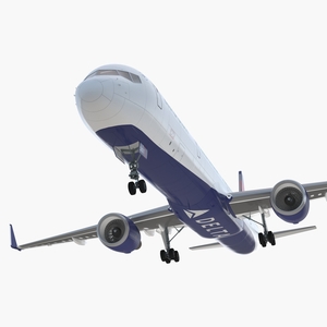 3D Boeing 757 300 with Interior and Cockpit Delta Air Lines Rigged model