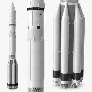 3D model Heavy Lift Launch Vehicle