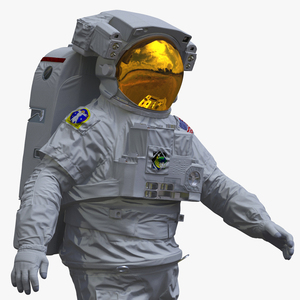 3D Spacesuit Extravehicular Mobility Unit EMU Rigged for Cinema 4D model