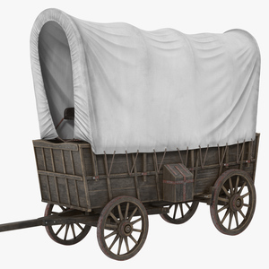 Covered Wagon Old 3D