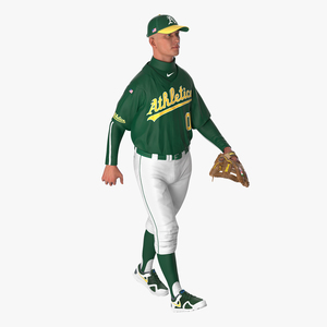 Baseball Player Rigged Athletics 3D