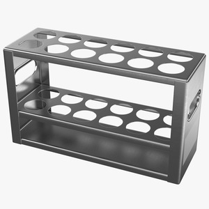 3D model Stainless Steel Test Tube Rack