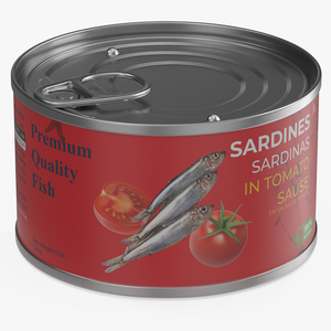 3D Canned Sardines in Tomato Souse