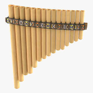 3D Panpipe Flute model