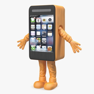 3D model IPhone Advertising Costume Orange A-pose