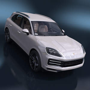 3D Porsche Cayenne Luxury SUV Cashmere Beige