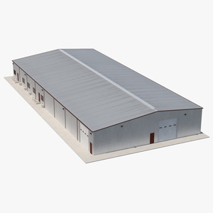 Industrial Warehouse Exterior 3D model