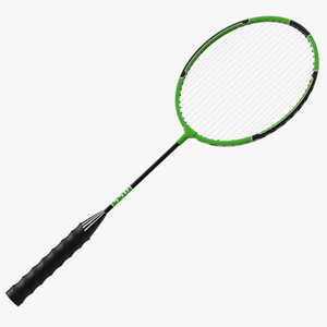 Badminton Racket Green 3D