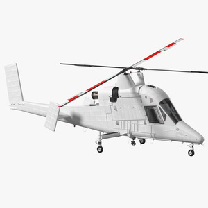 Synchropter Helicopter Rigged 3D model