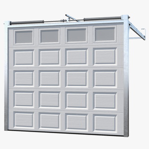 Sectional Garage Door White 3D