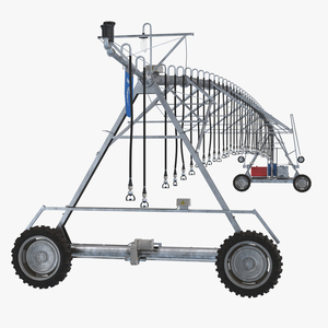 3D model Irrigation System Two Wheel Lateral Move