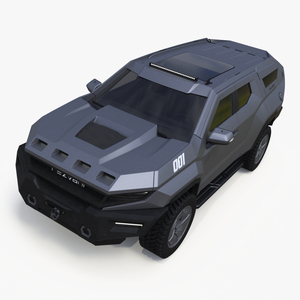 3D Armoured SUV Rezvani Vengeance Grey Simplified