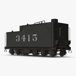 3D Steam Locomotive Tender model