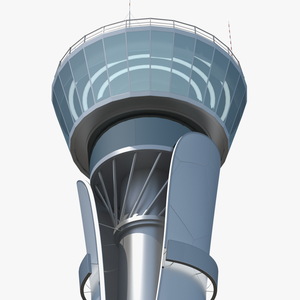 Air Traffic Control Tower with Simple Interior Generic 3D model