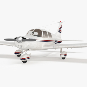 3D Single Engine Propeller Aircraft Piper PA-28 Cherokee model