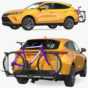 3D Hybrid SUV with Bike Rack Aluminum Platform Road Bike model