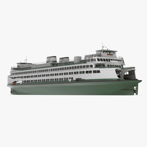 3D Washington State Ferry Super Class MV Kaleetan