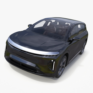 3D Modern Electric SUV Generic Black model