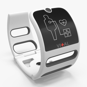 Design Health Monitoring Bracelet Vital Grey 3D model