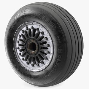 3D Boeing 737 Aircraft Wheel Dirty