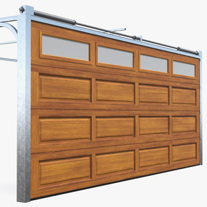 Mechanic Garage Door Wooden 3D