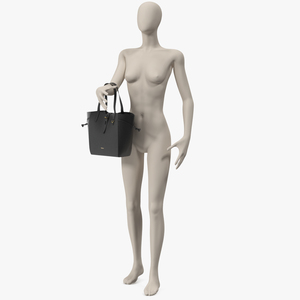 Net Shopper Bag Furla Nero on Mannequin 3D model