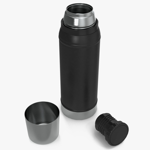 Stanley Classic Flask Black Open 3D