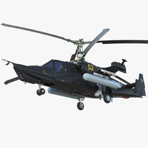 3D model Kamov Ka 52 or Alligator Russian Attack Helicopter