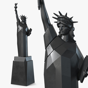 3D model Statue of Liberty Decor Element Black for 3D Print