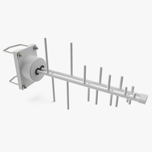 4G Outdoor Antenna White 3D model