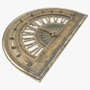 Old Elevator Floor Indicator Brass 3D model